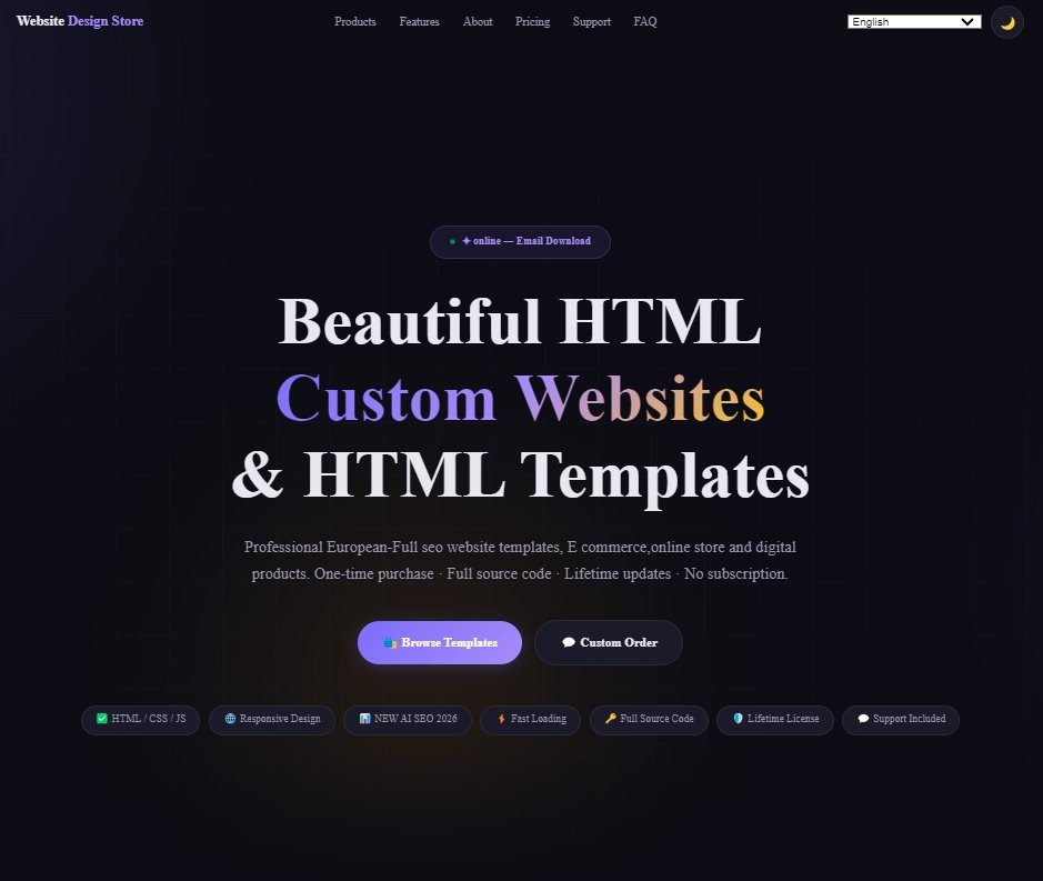 WebDesignStore free website speed test and SEO checker dashboard preview